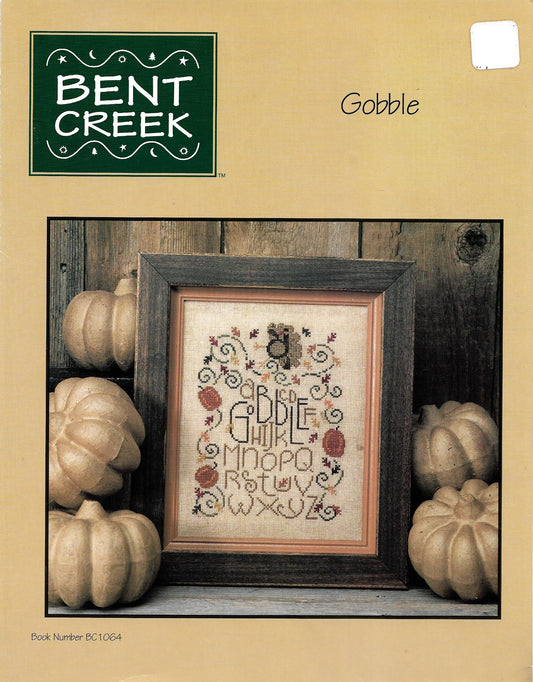 Bent Creek Gobble BC1064 thanksgiving sampler cross stitch pattern