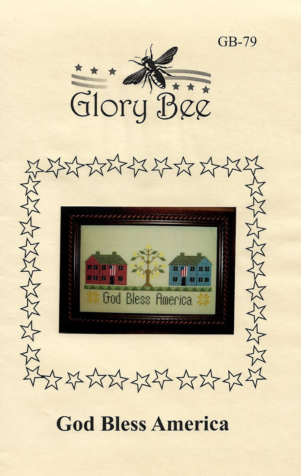 Glory Bee God Bless America GB-79 cross stitch pattern