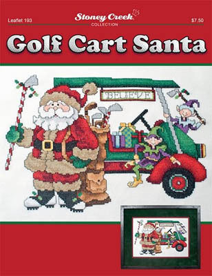 Stoney Creek Golf Cart Santa Christmas LFT193 cross stitch booklet