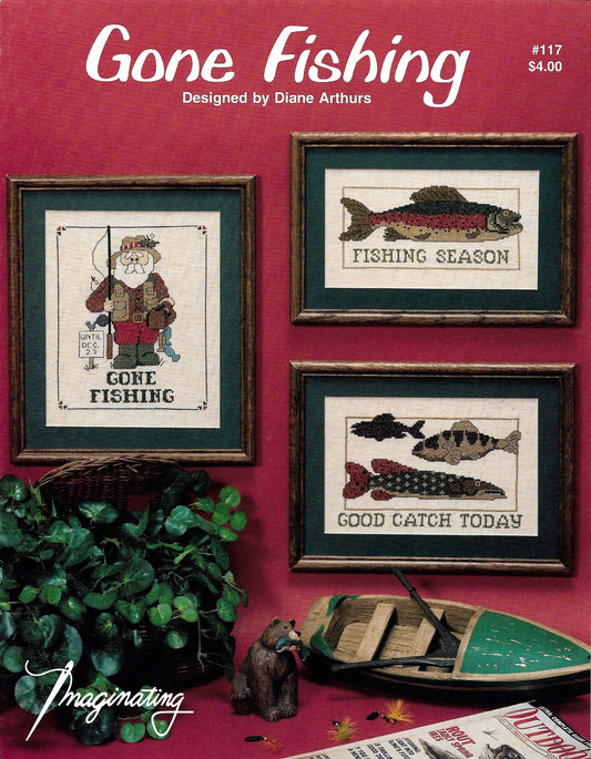 Imaginating Gone Fishing cross stitch pattern