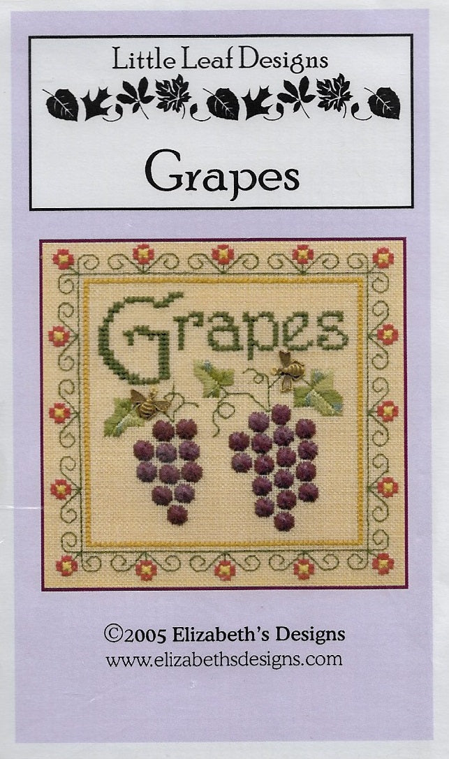 Elizabeth's Designs Grapes cross stitch pattern