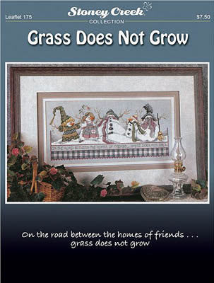Stoney Creek Grass does not grow LFT175 cross stitch pattern snowmen