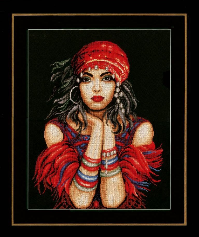 Lanarte Gypsy Girl cross stitch kit