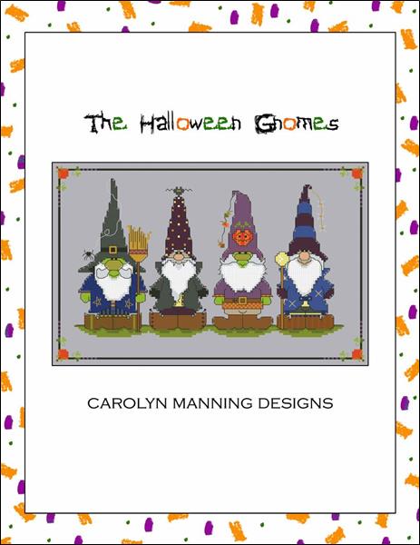 Carol Manning Halloween Gnomes cross stitch pattern