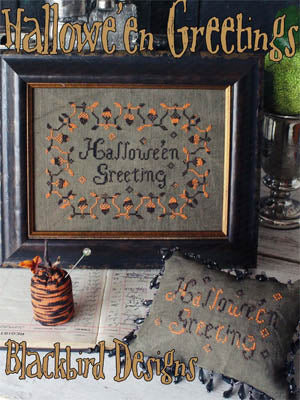 Blackbird Designs Hallowe'en Greetings Halloween cross stitch