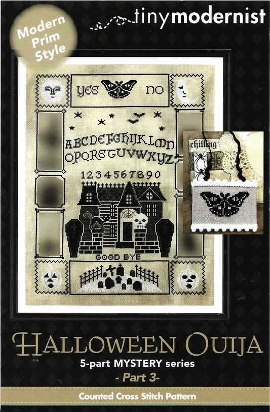 Tiny Modernist Halloween Ouija part 3 cross stitch pattern