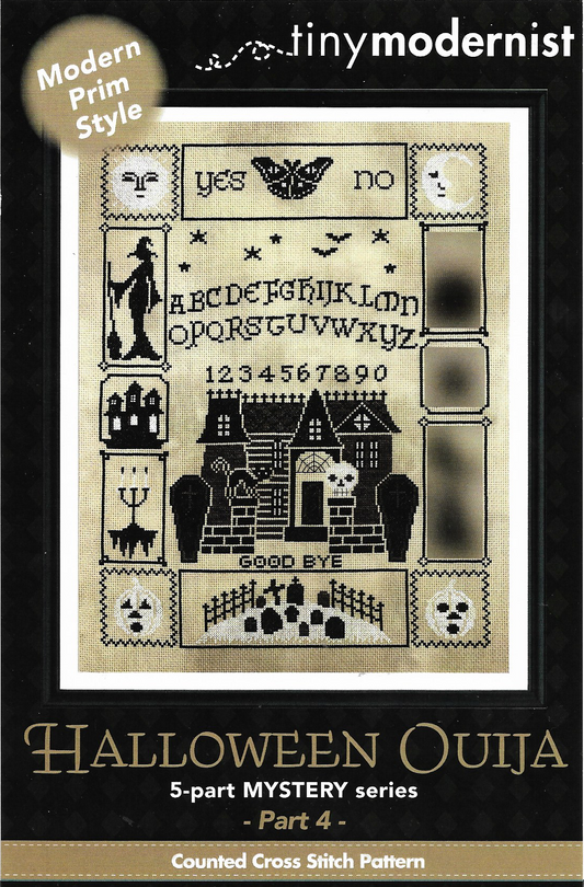 Tiny Modernist Halloween Ouija part 4 cross stitch pattern