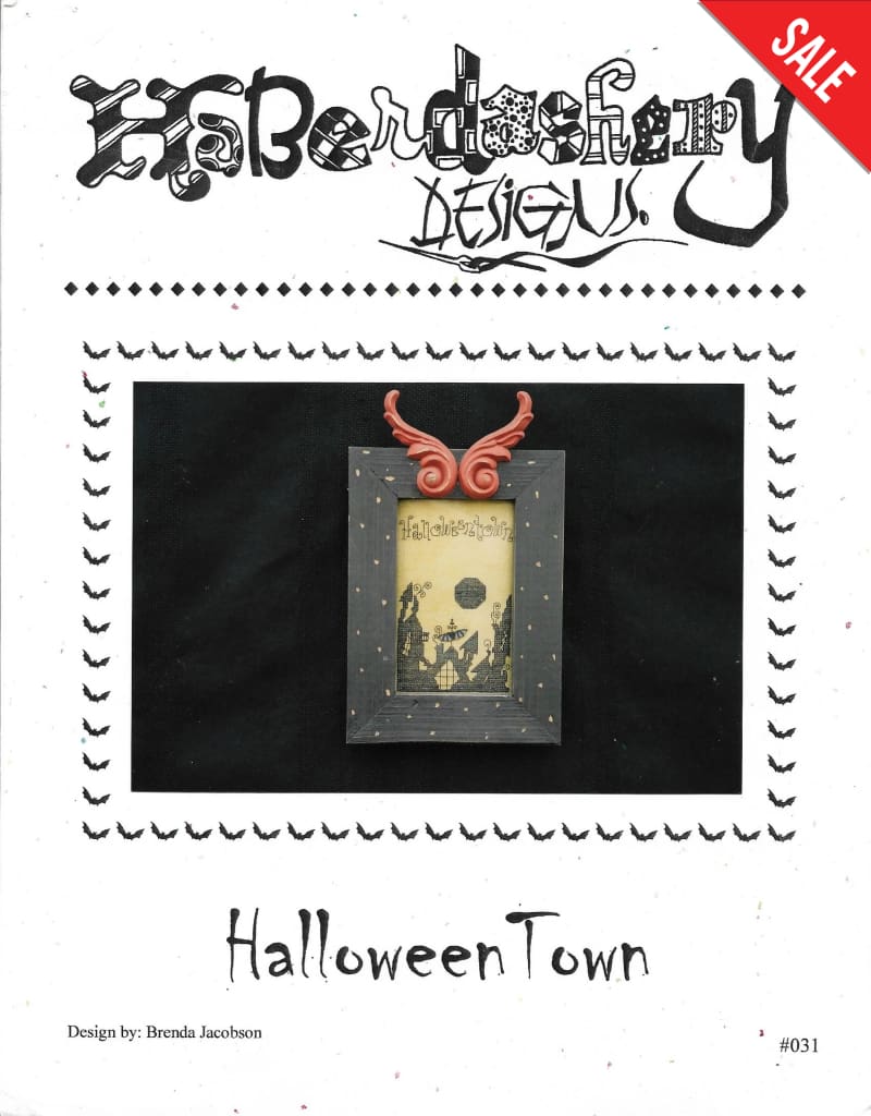 Haberdashery Designs Halloween Town cross stitch pattern