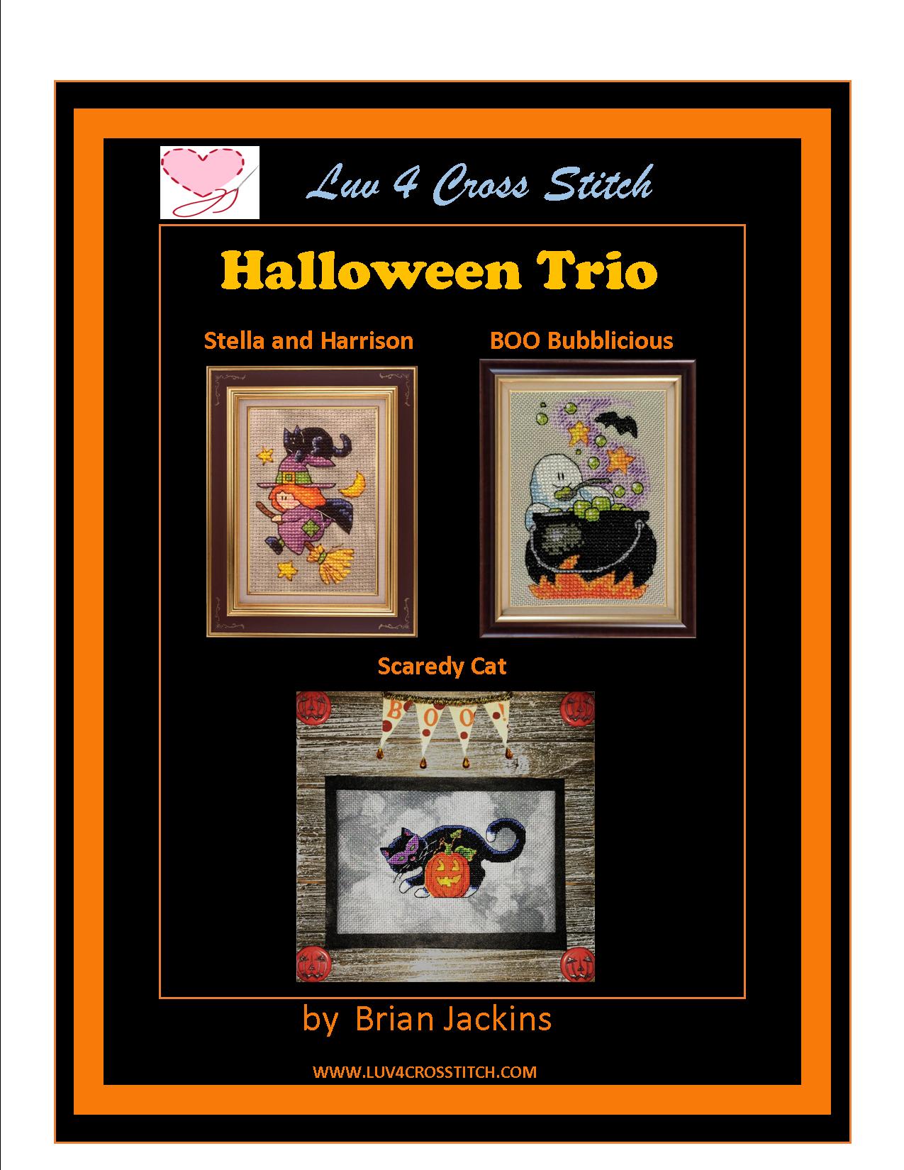 Luv4crossstitch Halloween Trio cross stitch pattern