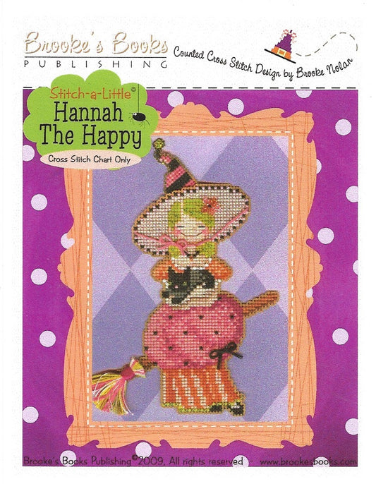 Brooke's Books Hannah the Happy witch ornament cross stitch pattern