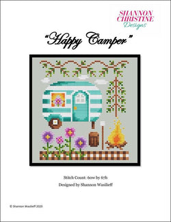Shannon Christine Happy Camper cross stitch pattern