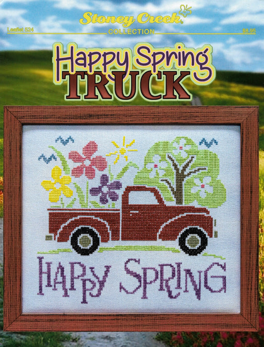 Stoney Creek Happy Spring Truck LFT524 cross stitch pattern