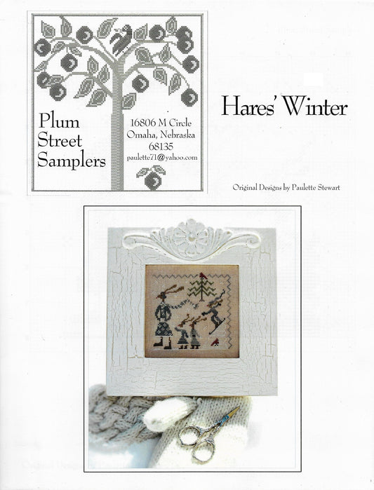 Plum Street Samplers Hares' Winter cross stitch pattern
