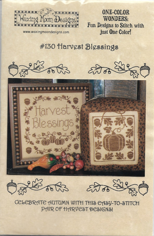 Waxing Moon Harvest Blessings 130 cross stitch pattern