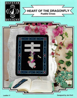 Daystar Design Heart of the Dragonfly Pueble Cross native american cross stitch pattern