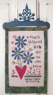 Sam Sarah Hearts Blossomed cross stitch pattern