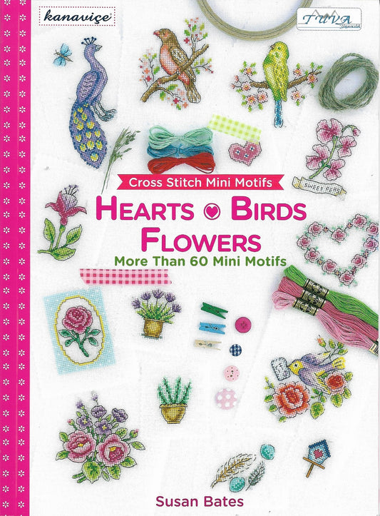 Tuva Hearts Birds Flowers cross stitch pattern book