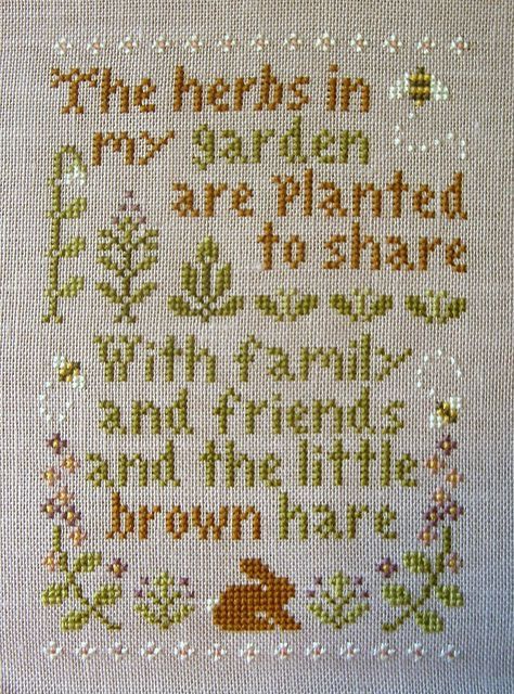 Little House Needleworks Herb Garden cross stitch pattern