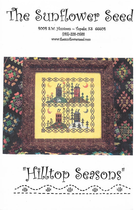 The Sunflower Seed Hilltop Seasons cross stitch pattern