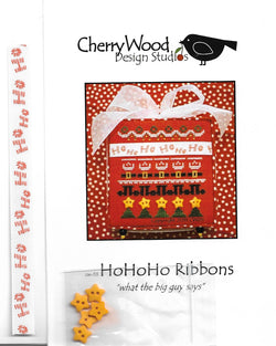 CherryWood Design Studios HoHoHo Ribbons halloween cross stitch pattern