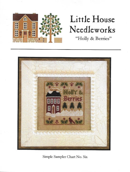Little House Needlework Holly & Berries cross stitch pattern