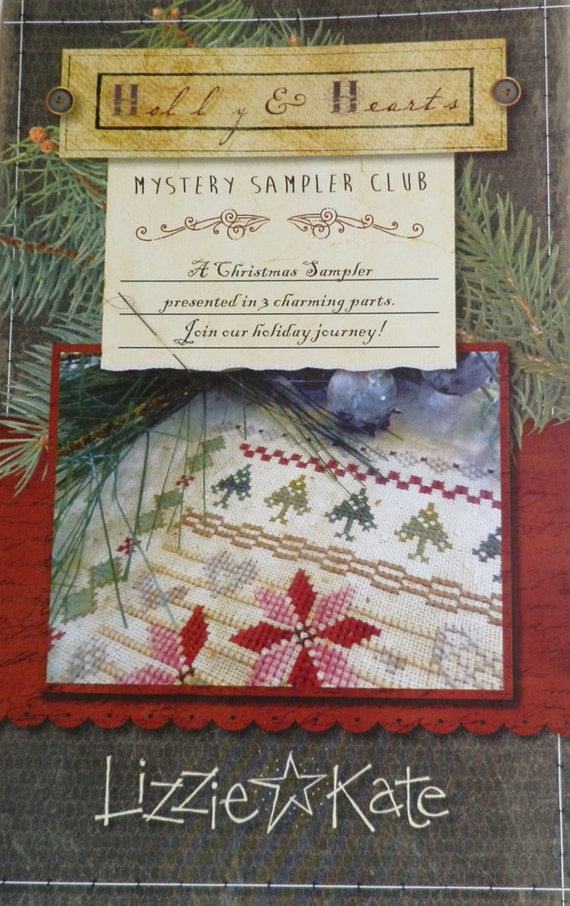 Holly & Hearts Mystery Sampler (set of 3) Christmas cross stitch pattern