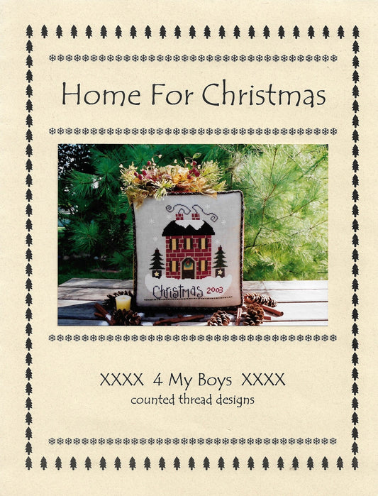 4 My Boys Home for Christmas cross stitch pattern