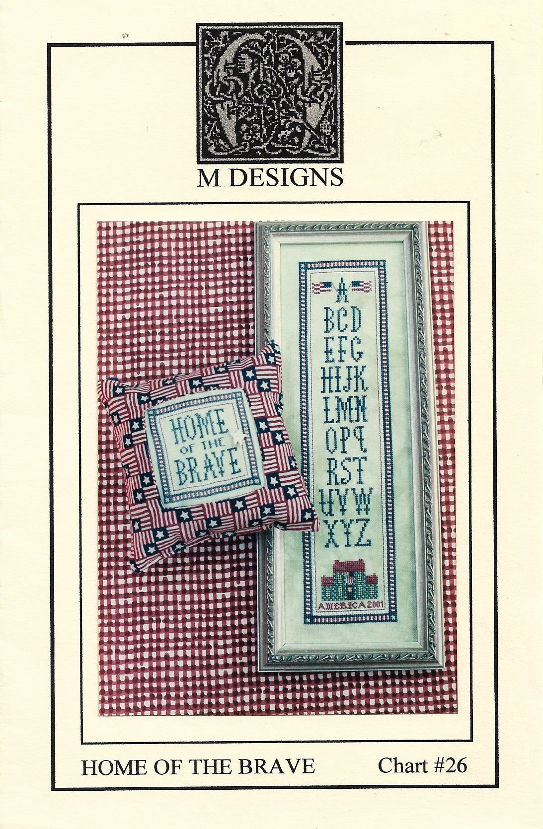 M Designs Home of the Brave patriotic cross stitch pattern