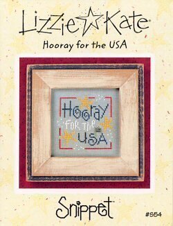 Lizzie Kate Hooray for the USA patriotic cross stitch pattern