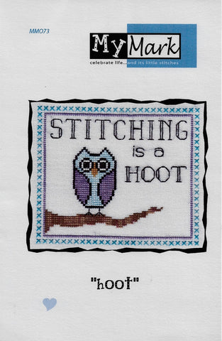My Mark Stitching is a hoot cross stitch pattern