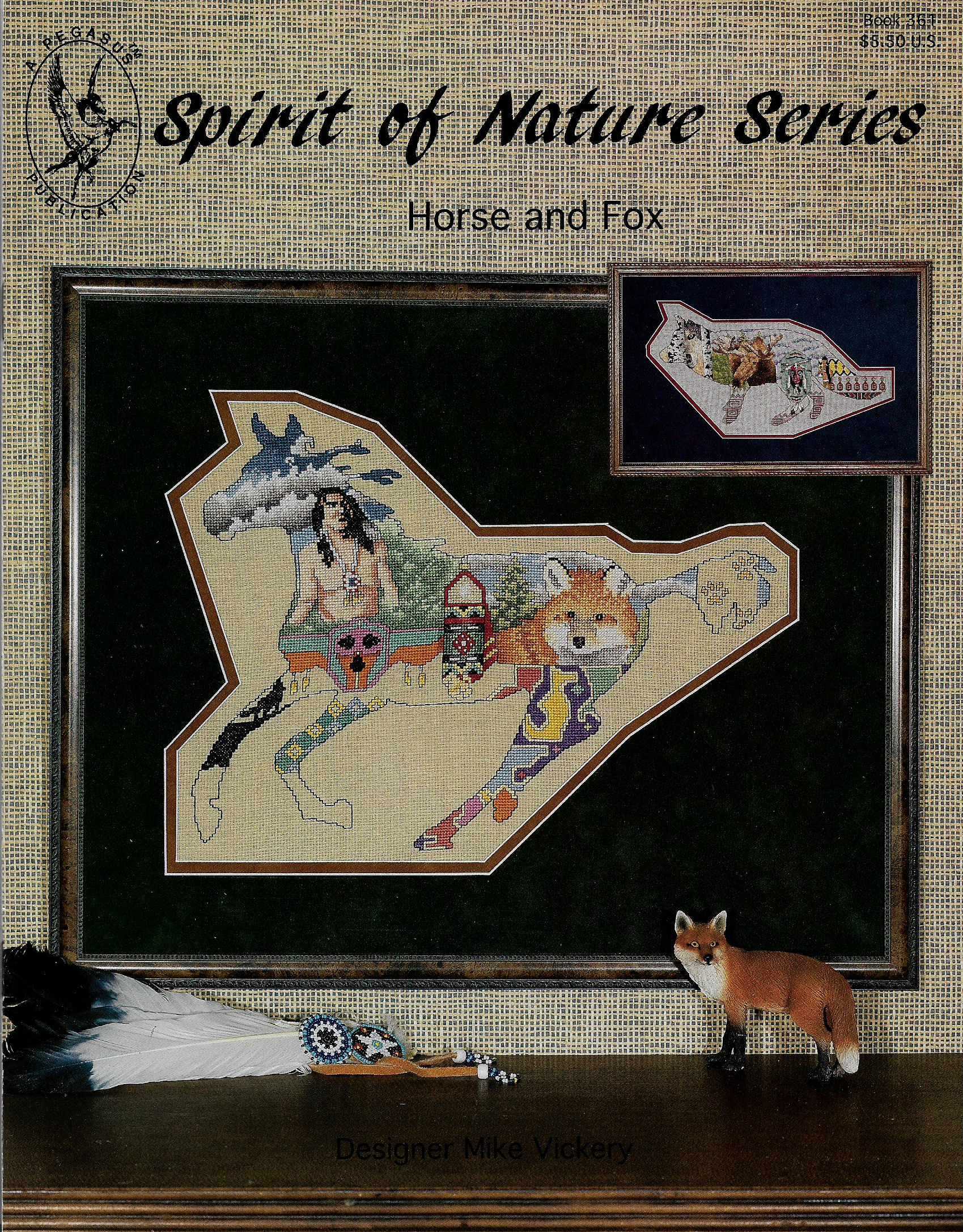 Pegasus Horse and Fox cross stitch pattern