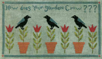 Artful Offerings How does your garden crow cross stitch pattern