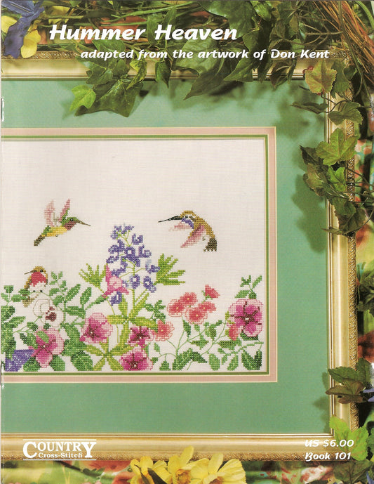 Country Cross-Stitch Hummer Heaven hummingbird 101 cross stitch pattern