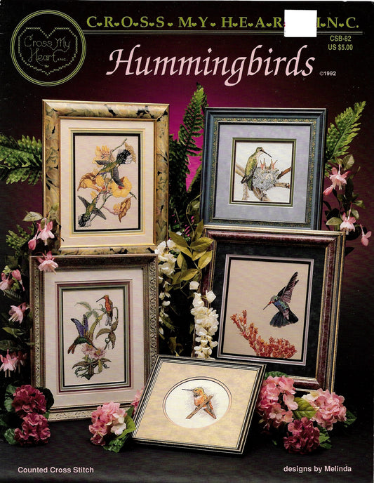 Cross My Heart Hummingbirds cross stitch pattern