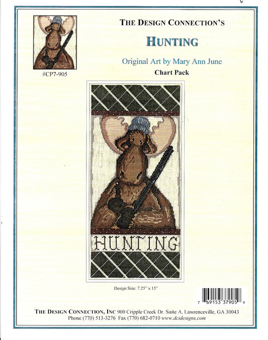 Design Connection Hunting moose cross stitch pattern