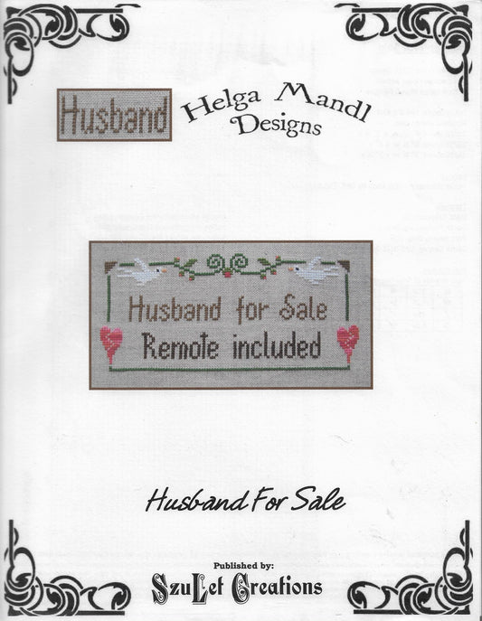 Helga Mandl Designs Husband For Sale cross stitch pattern