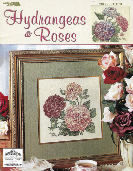 Leisure Arts hydrangeas & Roses 3592 cross stitch pattern