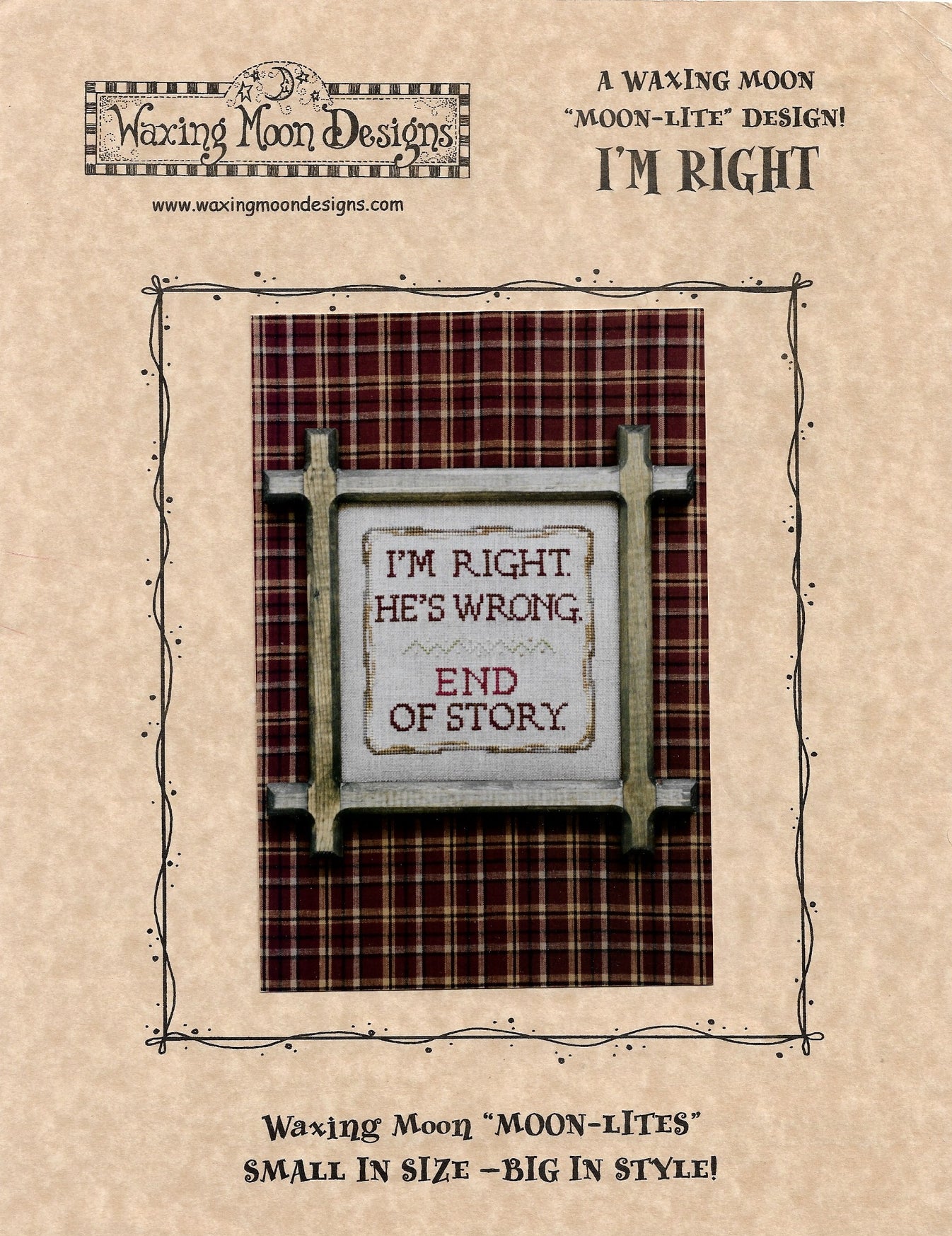 I'm Right pattern – Sandra's Stitch Stash