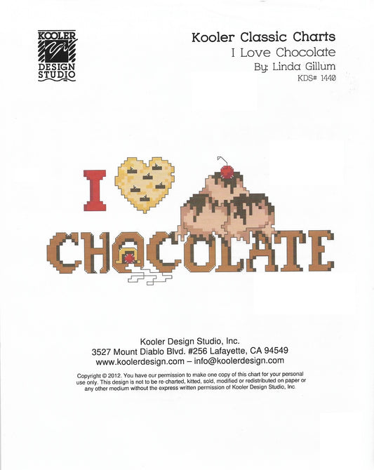Kooler Classic Charts I Love Chocolate KDS1440 cross stitch pattern