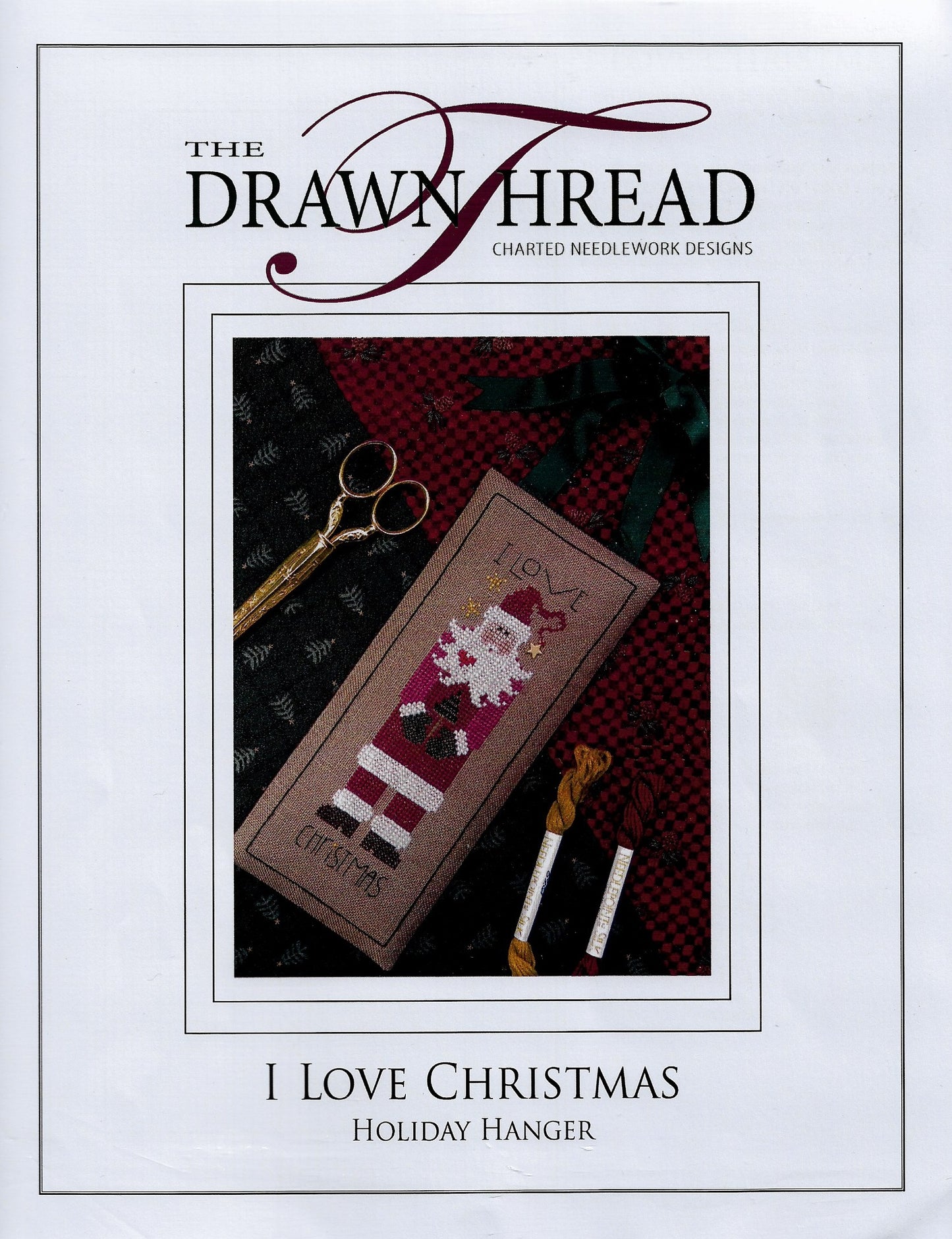 The Drawn Thread I Love Christmas cross stitch hanger pattern