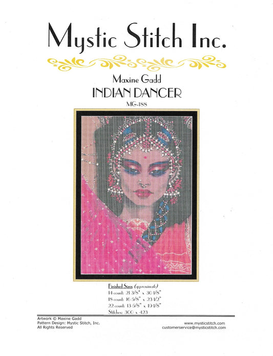 Mystic Stitch Indian Dancer MG-188 cross stitch pattern