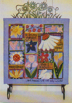 Sam Sarah In My Garden flower cross stitch pattern set of 6