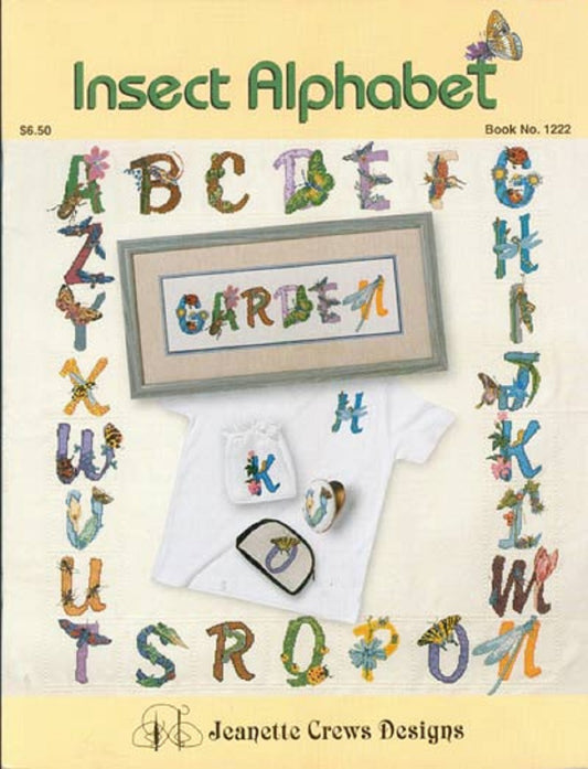 Jeanette Crews Insect Alphabet 1222 cross stitch pattern