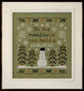 Country Cottage Needleworks In the Meadow snowman cross stitch pattern