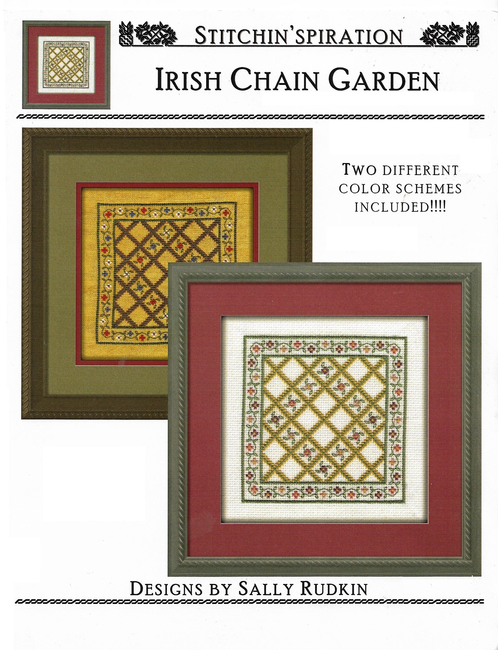 Stitchin'spiration irish chain garden cross stitch pattern