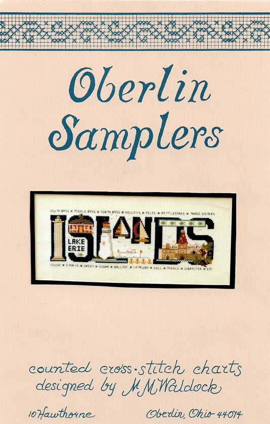 Oberlin Samplers Lake Eire Islands cross stitch pattern