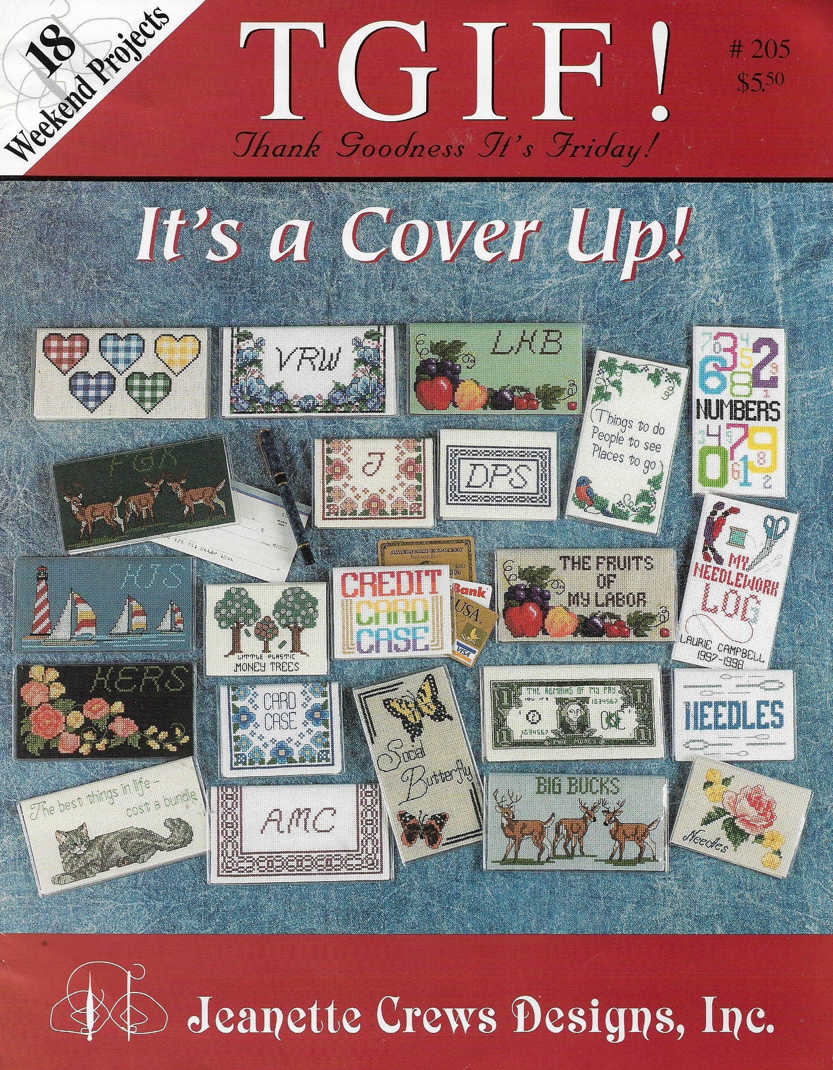 Jeanette Crews TGIF It's a cover up ceoss stitch patterns