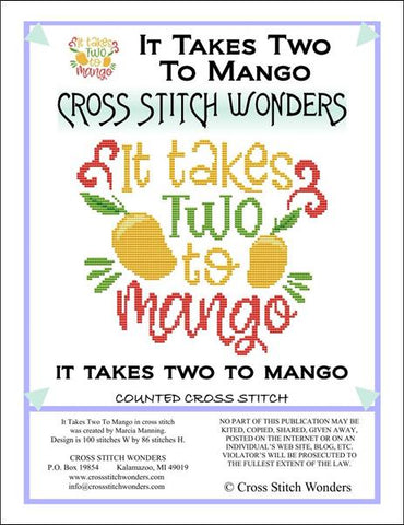 Cross Stitch Wonders Carolyn Manning It Takes Two to Mango Cross stitch pattern