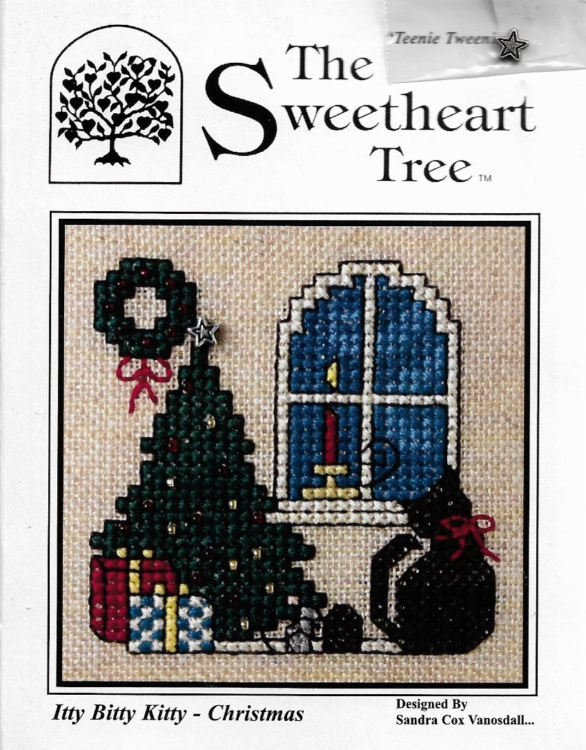 Sweetheart Tree Itty Bitty Kitty Christmas Teenie Tweenie 169 cross stitch pattern