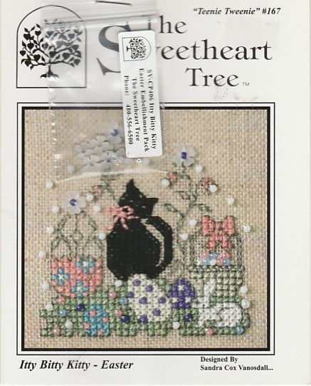Sweetheart Tree Itty Bitty Kitty Easter Teenie Tweenie 167 cross stitch pattern